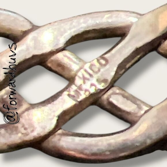 Sterling Silver Braided Cuff Bracelet – 30.07g – Sculptural Weave – Artisan Craf - Picture 3 of 7